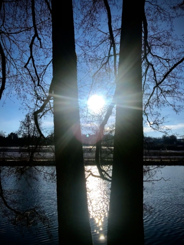 Sonnenschein am schwarzen Regen in Viechtach Bayern